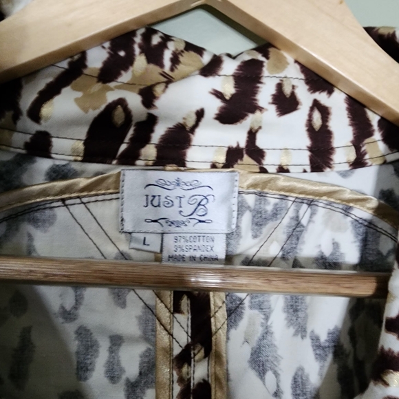 Just B leopard animal print jacket 80's style classy leopard print large y2k - Picture 7 of 15